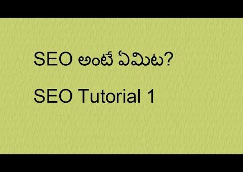 what is Search Engine optimization(SEO) in Telugu