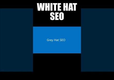 White Hat SEO and Gray Hat SEO (Search Engine Optimization) kya hai? What is White Hat SEO #shorts