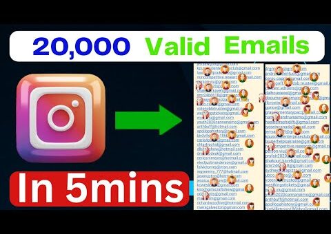 Email marketing: Extract Over 20000 Valid Emails From Instagram In 5mins