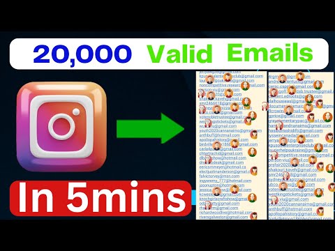 Email marketing: Extract Over 20000 Valid Emails From Instagram In 5mins