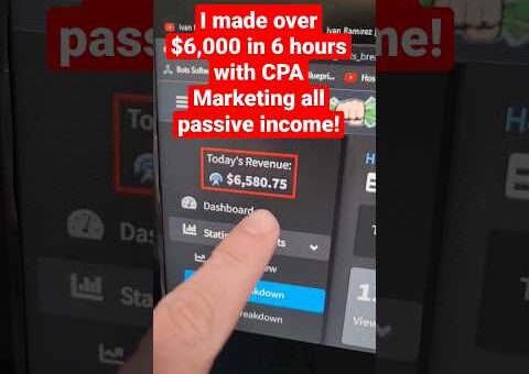 How I made over $6,000 in 6 hours with CPA Marketing all passive income! FREE CPA Marketing Course!