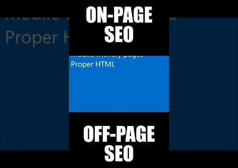 On-page SEO and Off-page SEO (Search Engine Optimization) kya hai?#shorts