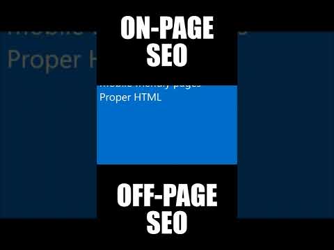 On-page SEO and Off-page SEO (Search Engine Optimization) kya hai?#shorts